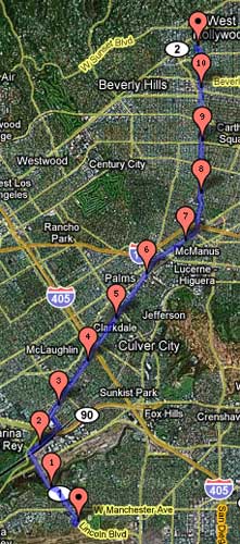 Commute From Work via Culver Blvd Bike Path (click to see full detail)