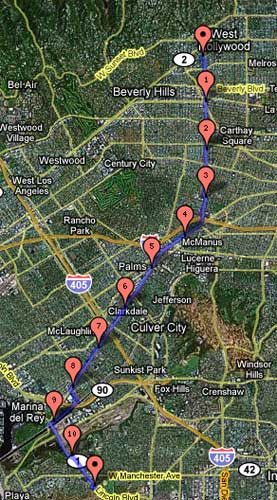 Commute From Work via Culver Blvd Bike Path (click to see full detail)