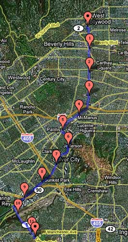 Commute To Work via Ballona Creek (click to see full detail)