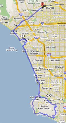 Tour de Peninsula (click to view details and mile markers)